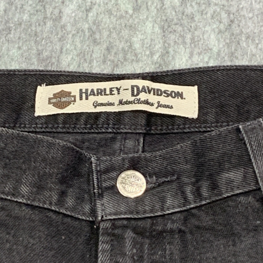 Harley Davidson Men's Black Core Straight Leg Jeans - Size 36x36 - Picture 10 of 16